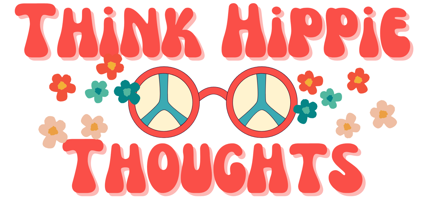 Think Hippie Thoughts - White glossy mug